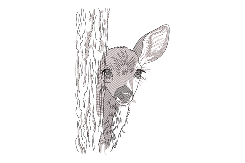 Baby Deer Embroidery Design