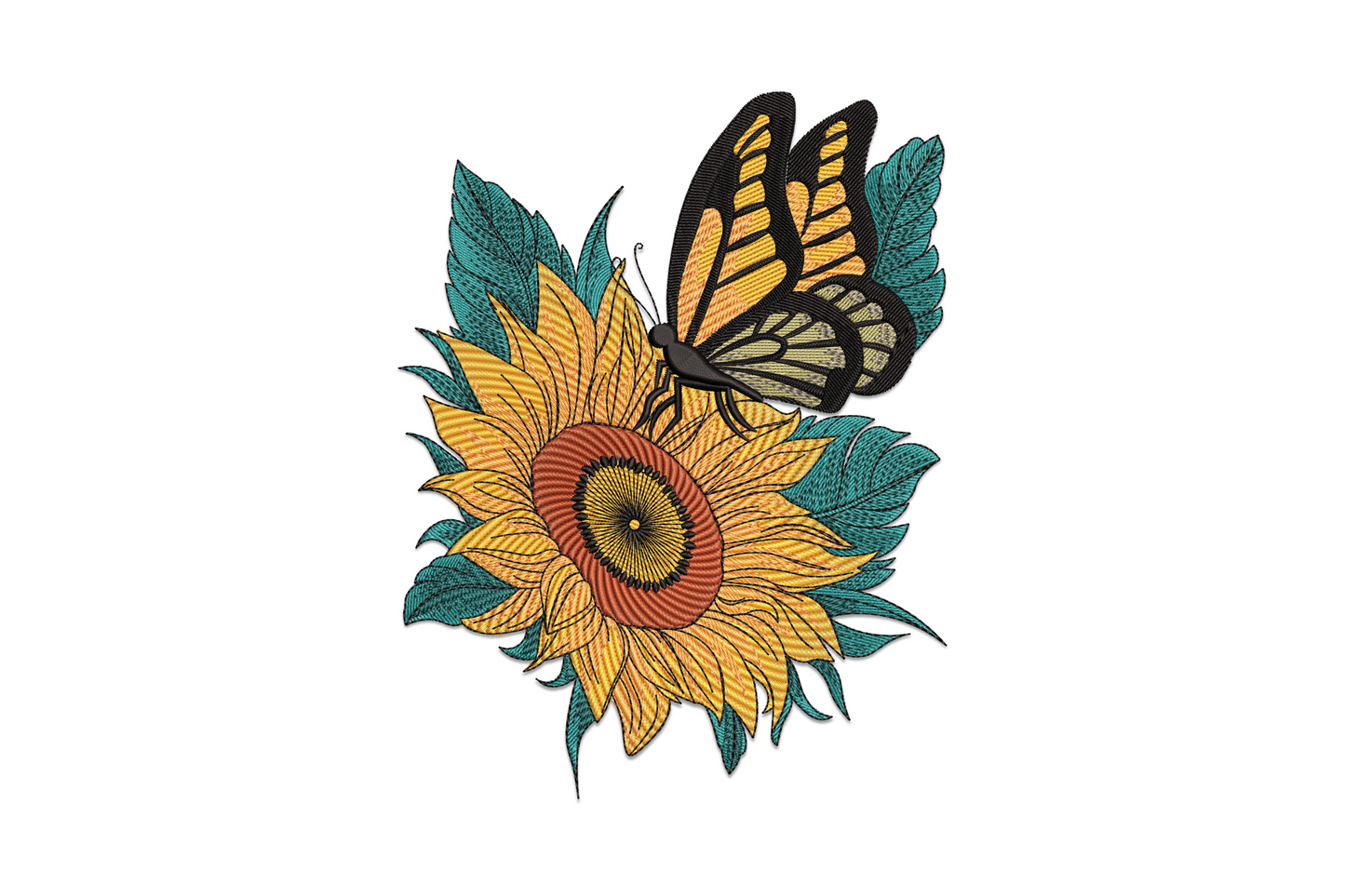 Beautiful Sunflower Machine Embroidery Design
