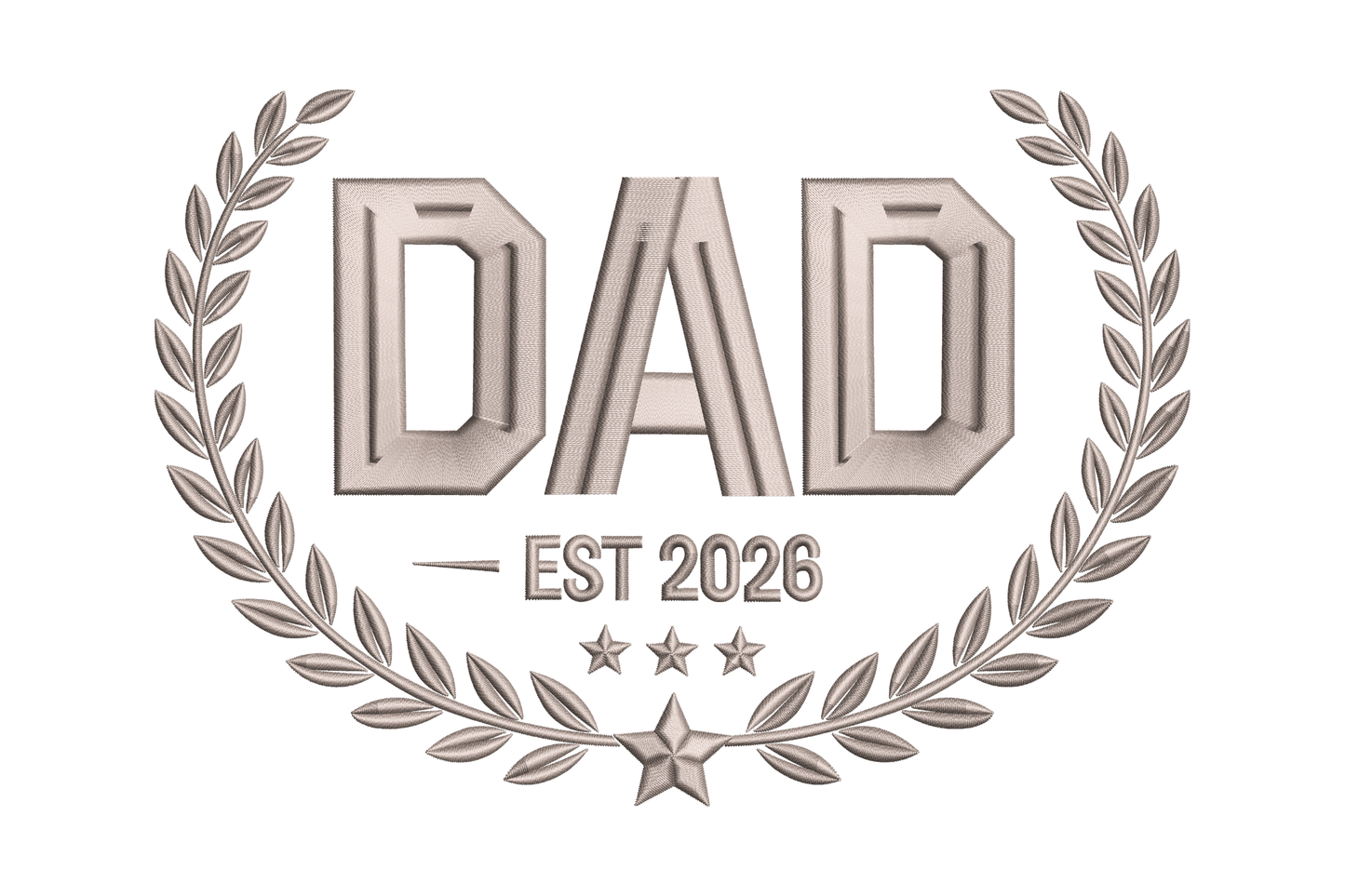 Dad Est 2026 Embroidery Design