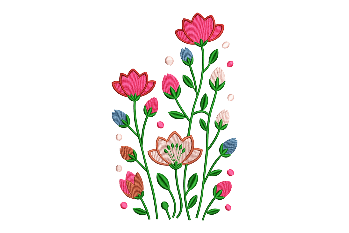 Colorful floral design on a white background