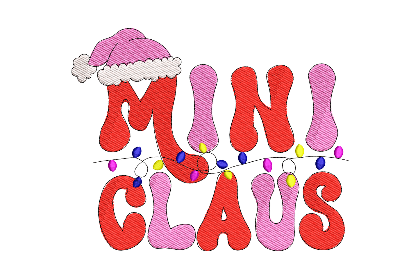 Mini Santa Claus face Christmas embroidery design, round rosy santa with red hat and white beard, 7 colours 5 sizes festive pattern