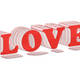 3D LOVE Valentine Embroidery Design, Instant Download