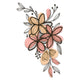 Abstract Blush Floral Line Art Embroidery Design, Instant Download