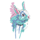 Abstract Bunny Embroidery Design, Psychedelic Rabbit Machine Embroidery Pattern, Instant Download