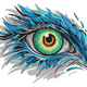 Abstract Eye Embroidery Design, Fantasy Pattern, Instant Download