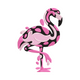 Abstract Flamingo Embroidery Design, Instant Download