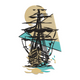 Abstract Sailing Ship Embroidery Design, Instant Download