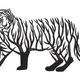 Abstract Tiger Line Art Embroidery Design, Instant Download