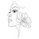 Abstract Woman Face Floral Embroidery Design, Machine Embroidery Pattern, Instant Download