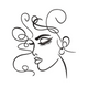 Abstract Woman Line Art Embroidery Design, Instant Download