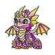 Adorable Baby Dragon Embroidery Design V4, Instant Download