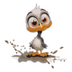 Adorable Baby Duck Embroidery Design, Instant Download
