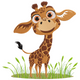 Adorable Baby Giraffe Embroidery Design V2, Instant Download