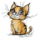 Adorable Baby Kitty Embroidery Design, Kitten Machine Embroidery Pattern, Instant Download