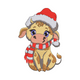 Adorable Christmas Cow Embroidery Design V2, Instant Download