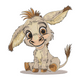 Adorable Donkey Embroidery Design, Farm Animal Portrait Pattern