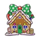 Gingerbread House Christmas Embroidery Design, Holiday Pattern, Instant Download
