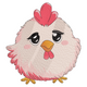 Adorable Kawaii Chicken Embroidery Design, Machine Embroidery Pattern, Instant Download