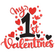 Adorable My 1st Valentines Embroidery Design, Baby Valentine Machine Embroidery, Instant Download