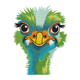 Adorable Ostrich Face Embroidery Design, Machine Embroidery Pattern, Instant Download