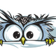 Adorable Owl Peeking Embroidery Design, Cartoon Owl Machine Embroidery Pattern, Instant Download