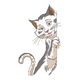 Peeking Cat Embroidery Design, Cute Cat Machine Embroidery Pattern, Instant Download