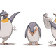 Penguin Trio Embroidery Design, Cute Cartoon Penguins Machine Embroidery Pattern, Instant Download