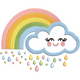 Rainbow Cloud Embroidery Design, Kids Nursery Machine Embroidery Pattern, Instant Download