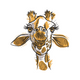 Sketch Style Giraffe Embroidery Design, Wildlife Animal Embroidery