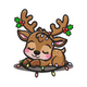 Adorable Sleeping Christmas Reindeer Embroidery Design, Machine Embroidery Pattern, Instant Download