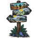 Adventure Direction Signpost Embroidery Design, Instant Download