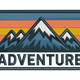 Adventure Mountain Patch Embroidery Design, Machine Embroidery Pattern, Instant Download