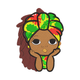 African Girl Headwrap Embroidery Design, Instant Download