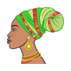 African Woman Headwrap Embroidery Design, Portrait Machine Embroidery Pattern, Instant Download