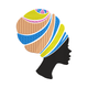African Woman Headwrap Silhouette Embroidery Design, Instant Download