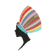African Woman Silhouette Embroidery Design, Instant Download