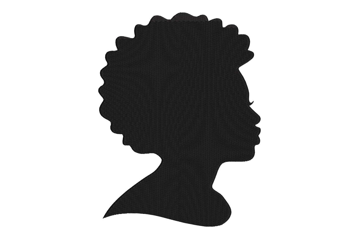 African Woman Silhouette Machine Embroidery Design
