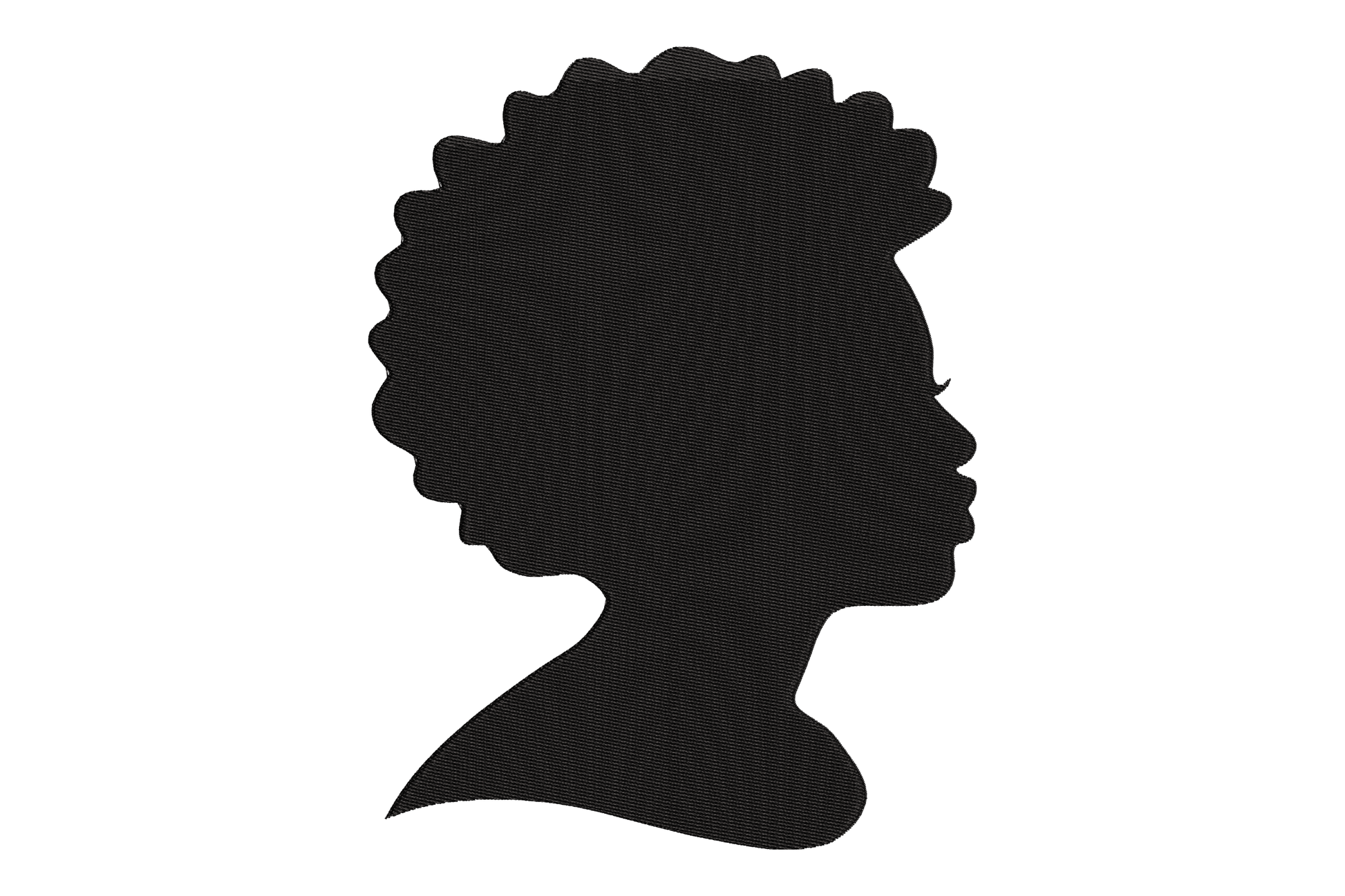 African Woman Silhouette Machine Embroidery Design