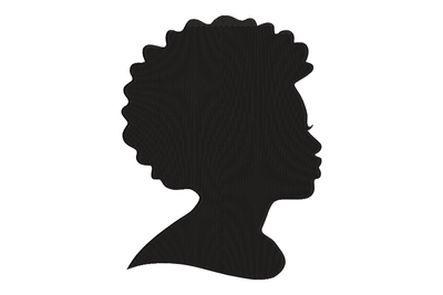 African Woman Silhouette Embroidery Design, Machine Embroidery Pattern, Instant Download