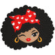 Afro Girl Face Embroidery Design, Instant Download