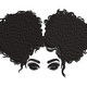 Afro Puff Eyes Embroidery Design, Instant Download