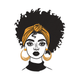 Afro Woman Portrait Embroidery Design, Instant Download