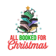 All Booked for Christmas Embroidery Design, Instant Download