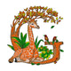Alphabet G Giraffe Embroidery Design, Instant Download