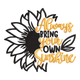 Always Bring Your Own Sunshine Sunflower Embroidery Design, Instant Download