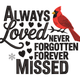 Always Loved Never Forgotten Forever Embroidery Design, Machine Embroidery Pattern, Instant Download