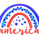 America Patriotic Rainbow Embroidery Design V2, Instant Download