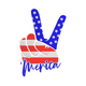 America Peace Hand Embroidery Design, Instant Download