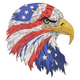 American Flag Eagle Embroidery Design, Instant Download