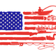 American Flag Fishing & Hunting Embroidery Design, Instant Download